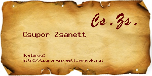 Csupor Zsanett névjegykártya